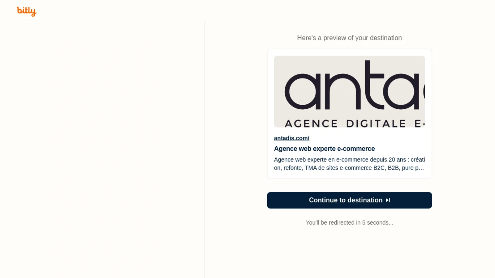 Screenshot of the Antadis Group homepage