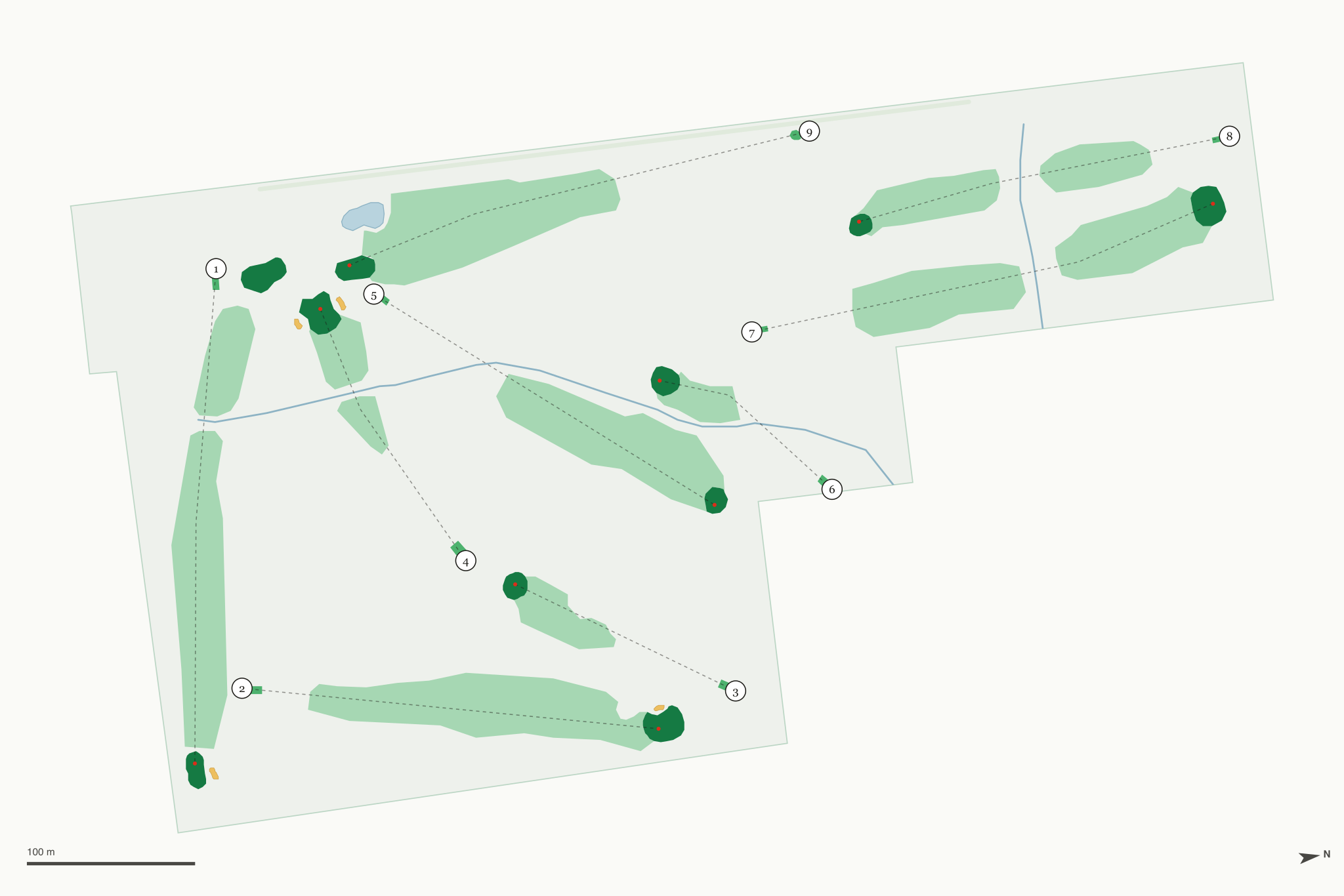 Map of Peninsula Golf Course