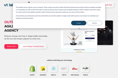 Screenshot of the VT Labs eCommerce Agency homepage