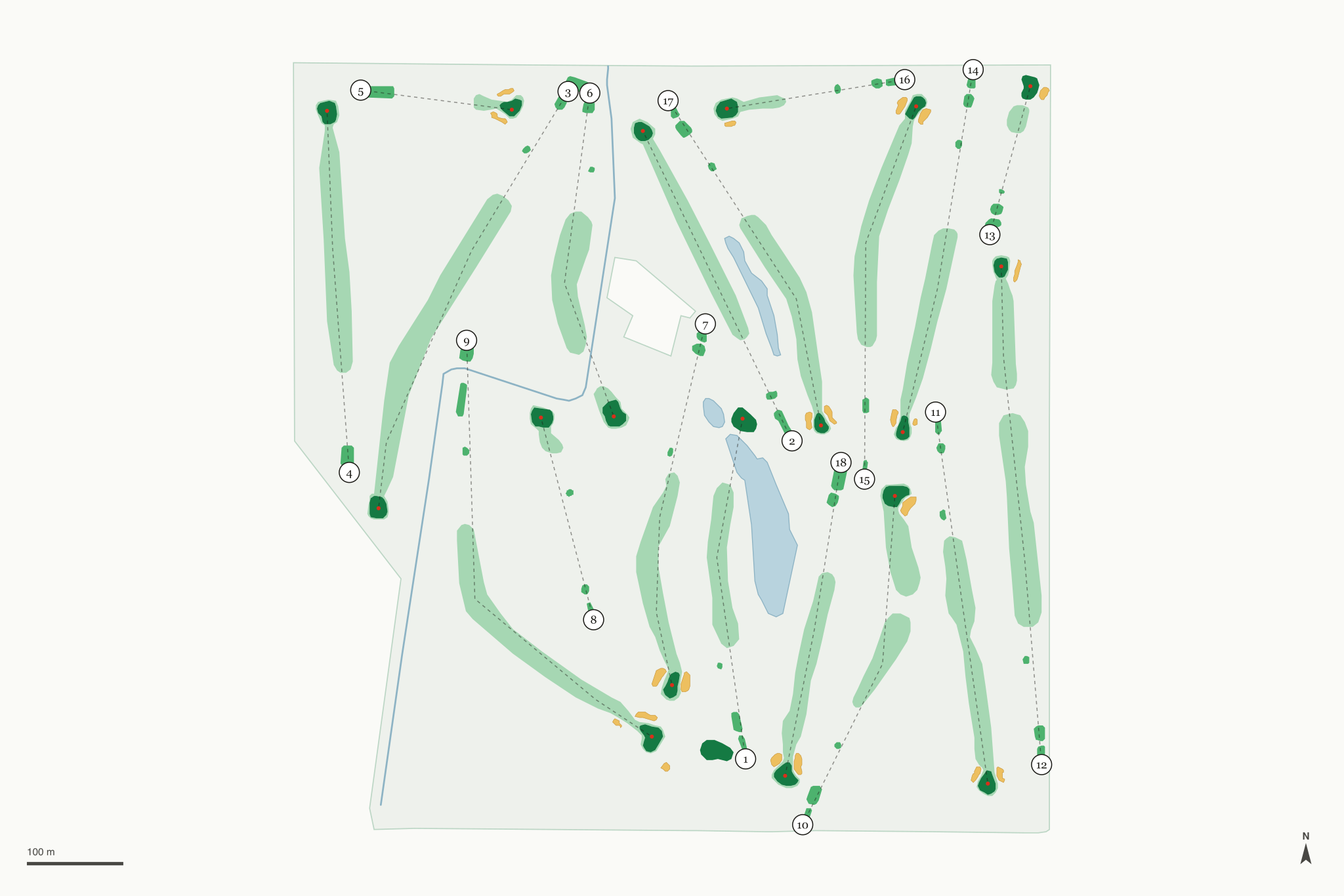 Map of Purple Sage Golf Course