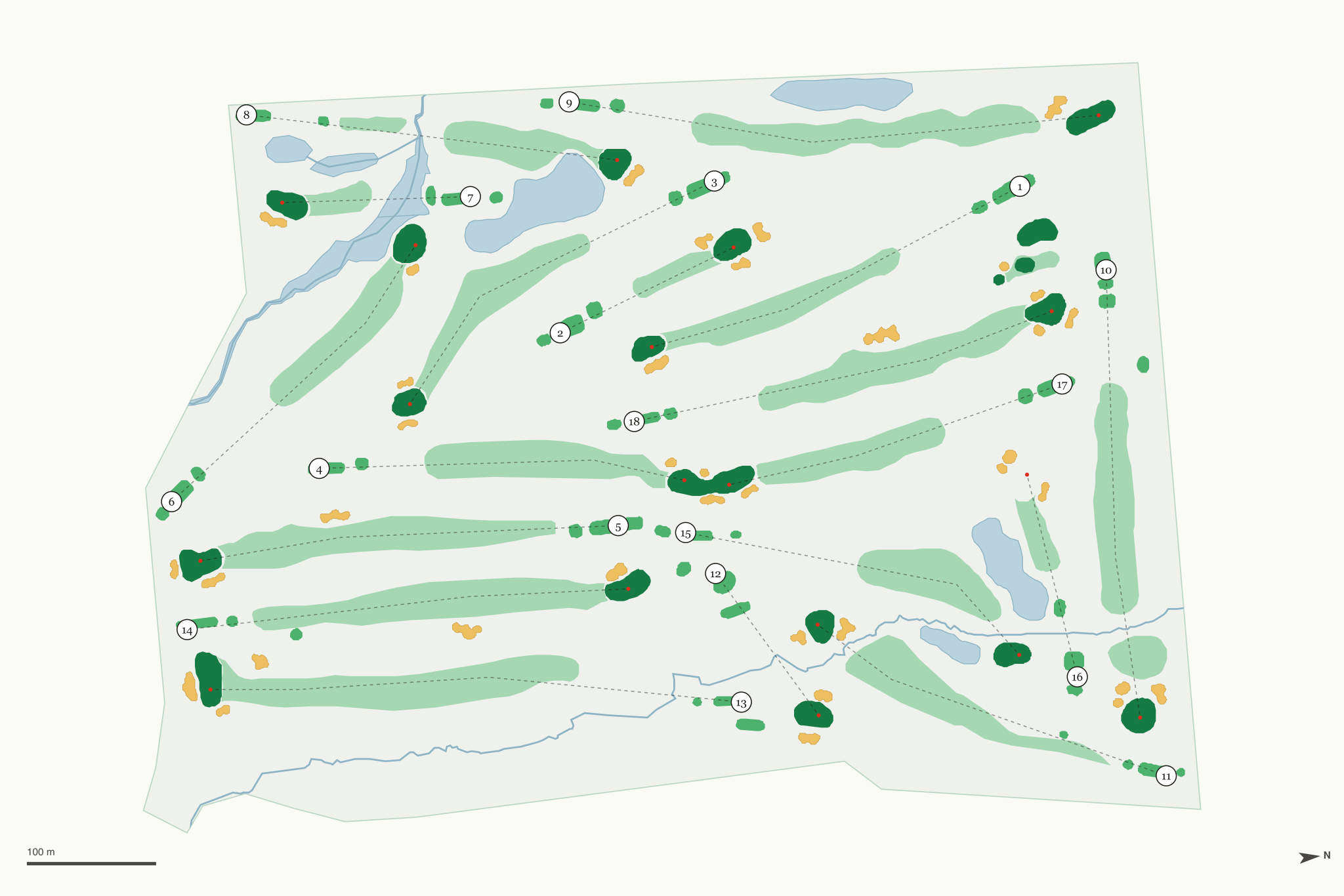 Map of Cedarcrest Golf Course