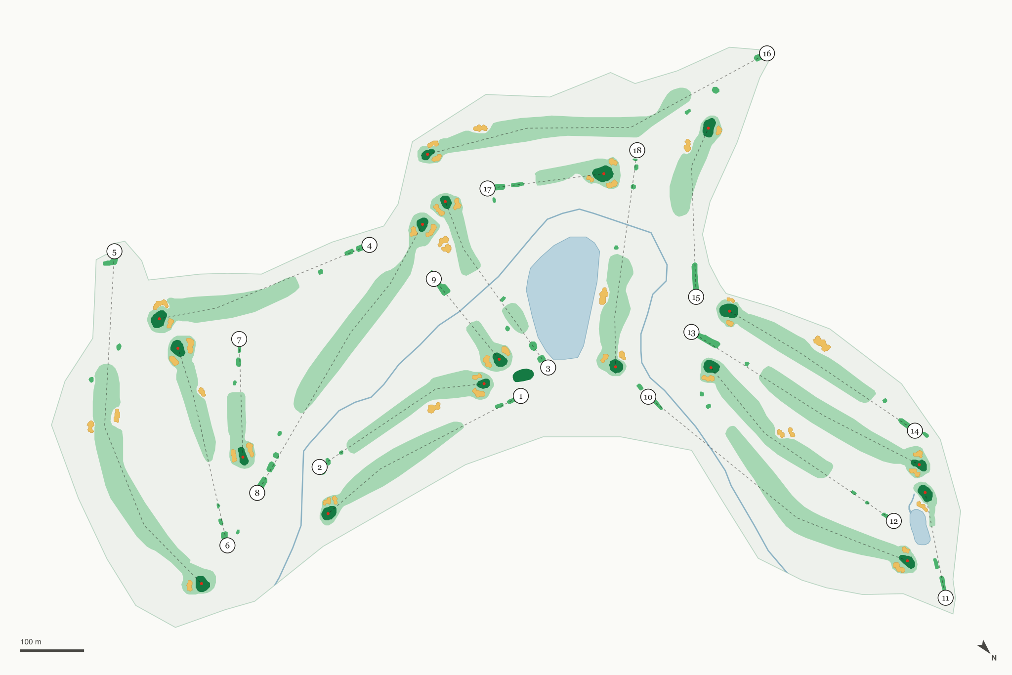 Map of Latah Creek Golf Course