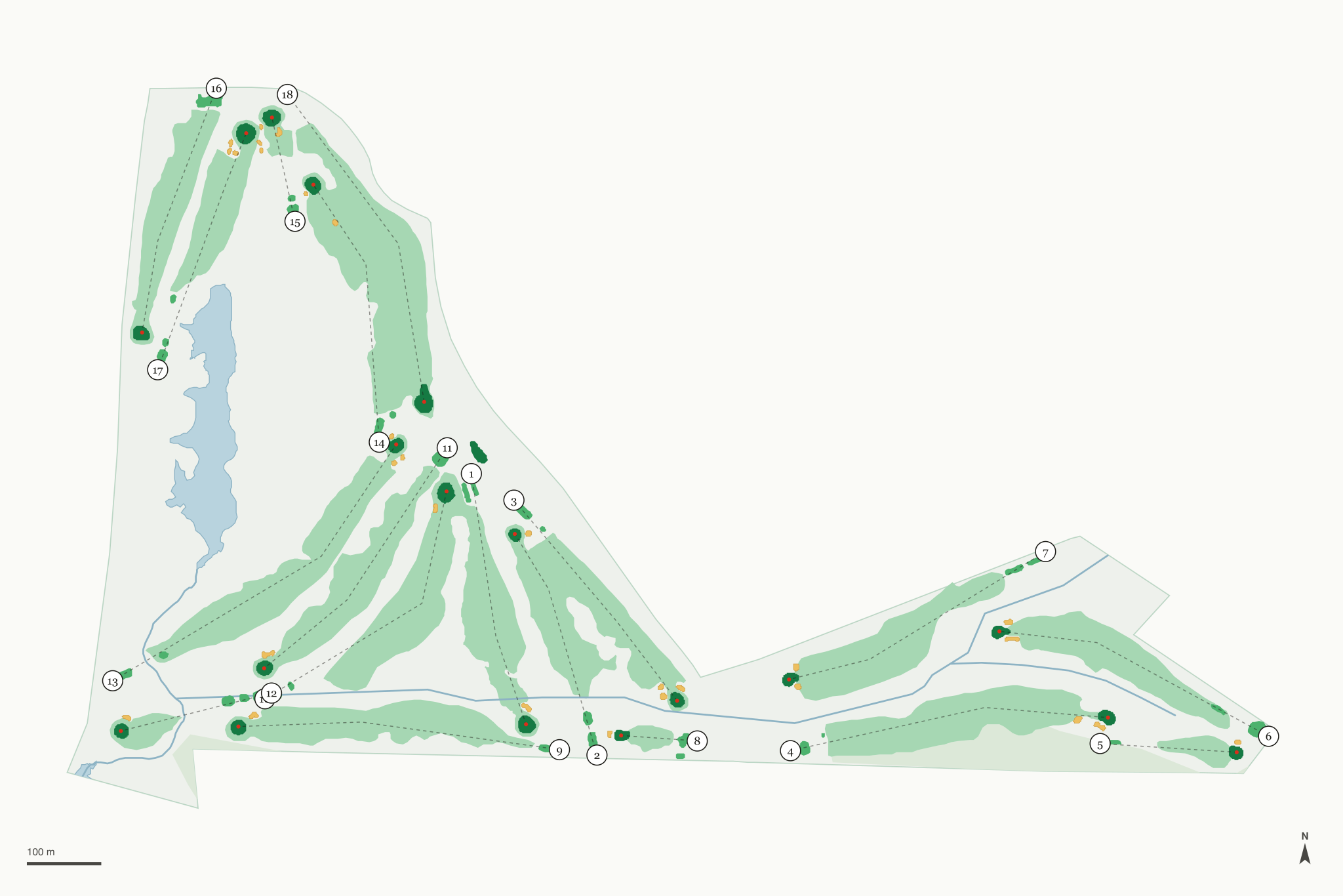 Map of Sharp Park Golf Course