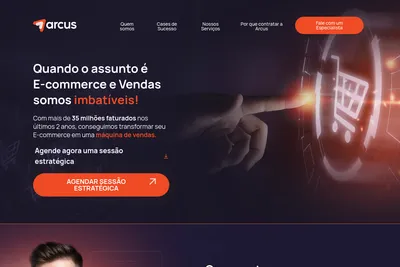 Screenshot of the Grupo Arcus homepage