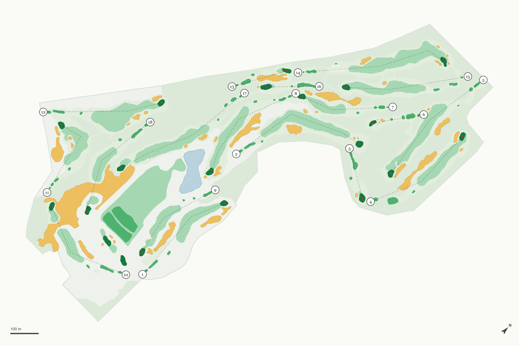 Map of HawksHead Golf