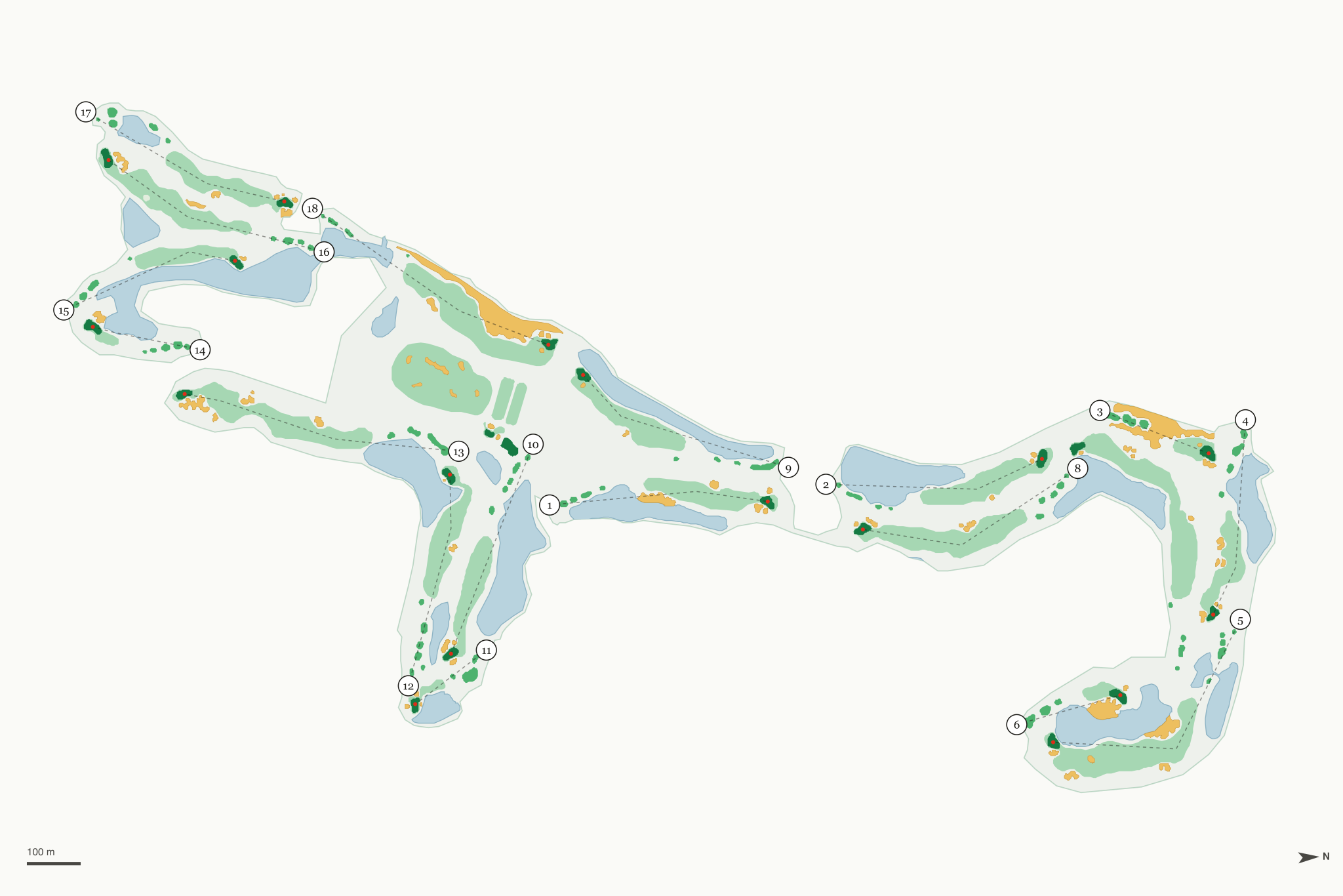 Map of King & Bear Golf Course