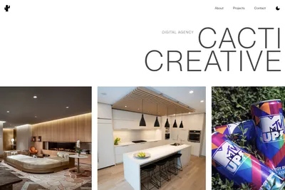 Screenshot of the Cacti Creative homepage
