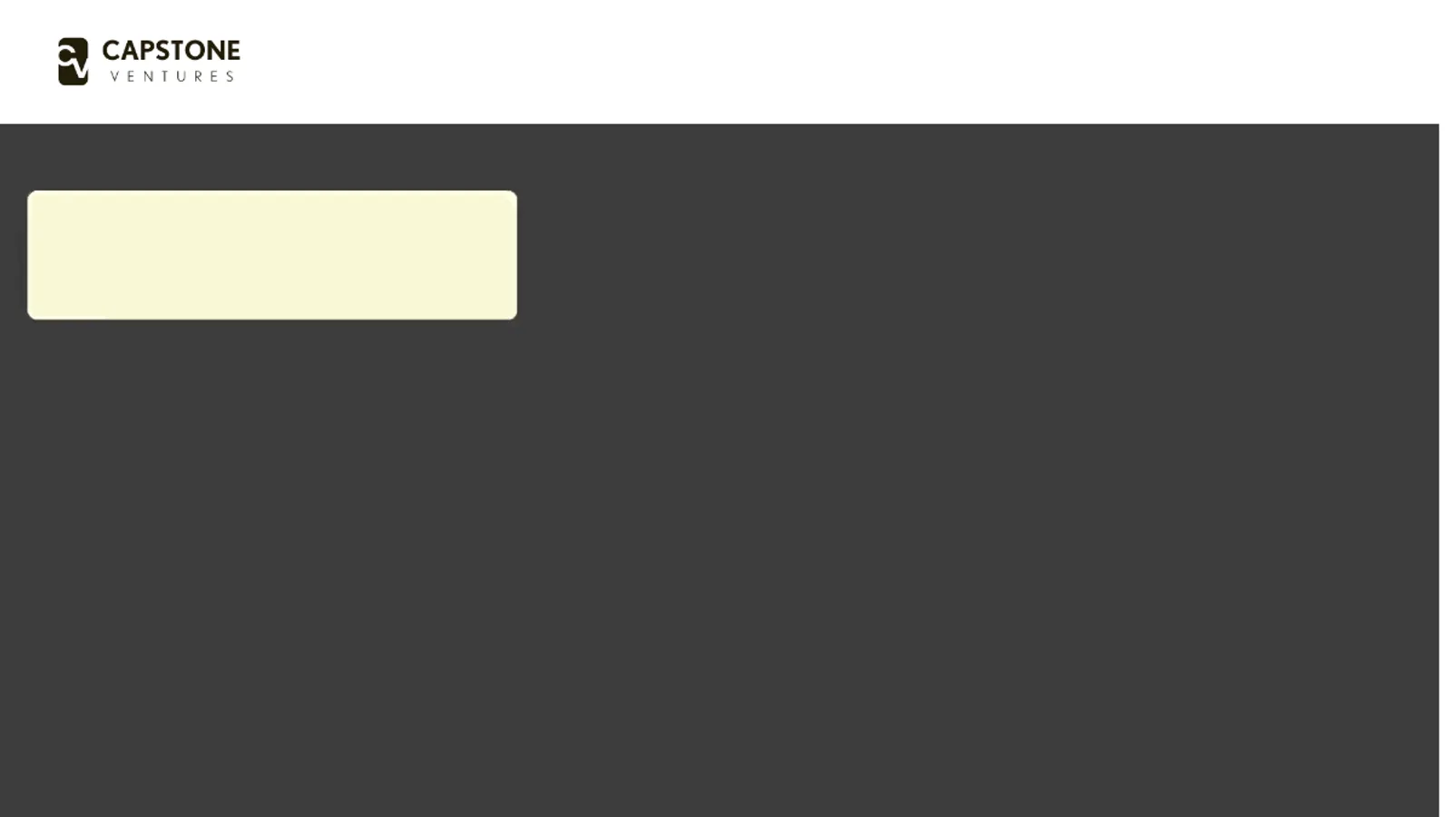 Screenshot of the CAPSTONE VENTURES homepage