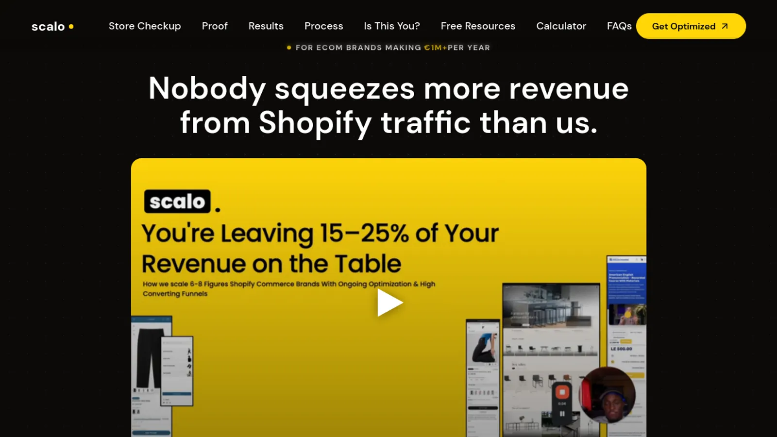 Screenshot of the Steven Anglin | Scalo homepage