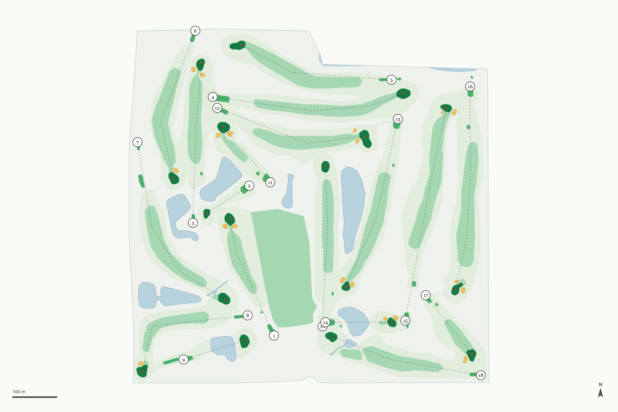 Map of Applewood Golf Course