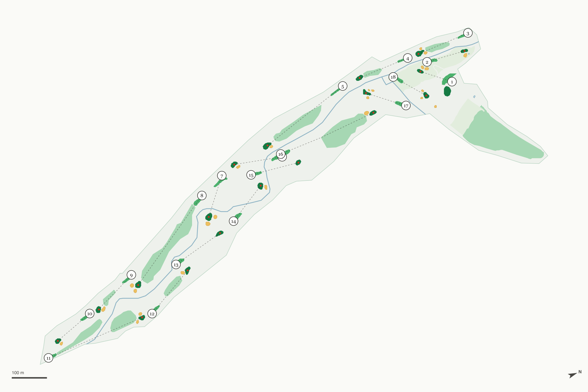 Map of Tecolote Canyon Golf Course