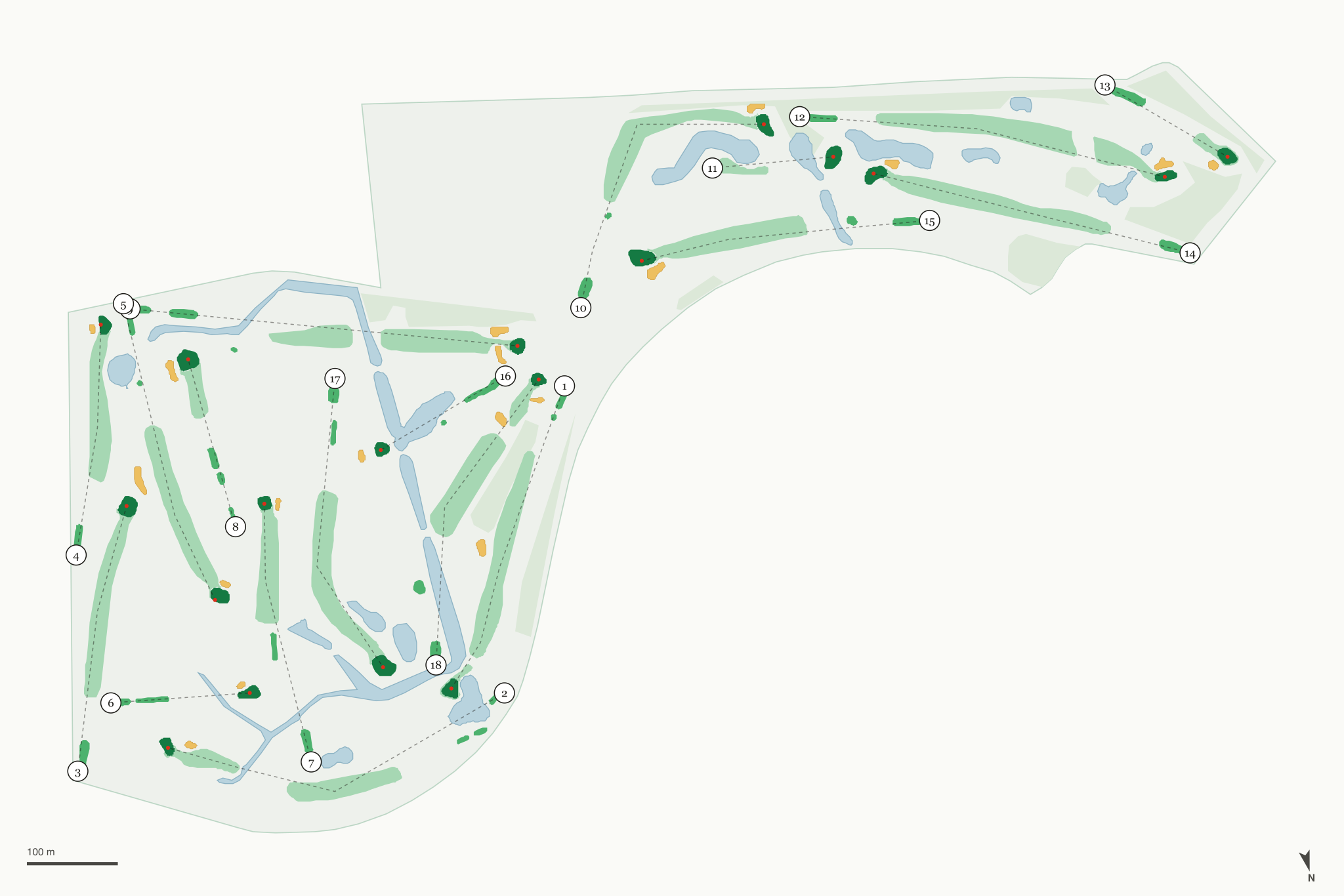 Map of Bliss Creek Golf Course