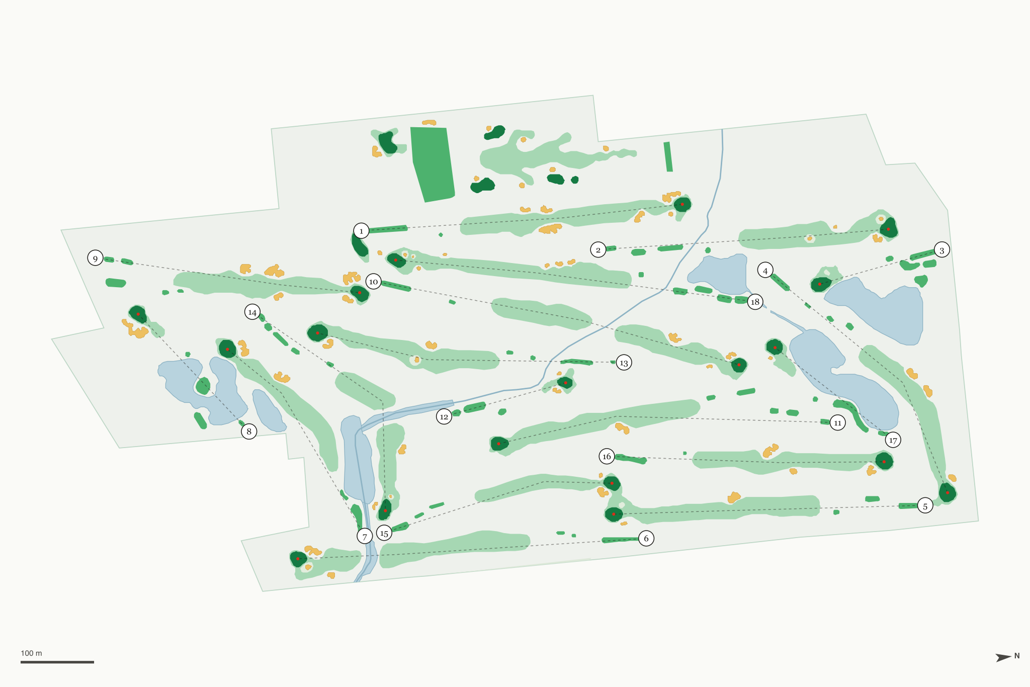 Map of Avon Oaks Country Club