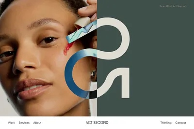 Screenshot of the Act Second homepage
