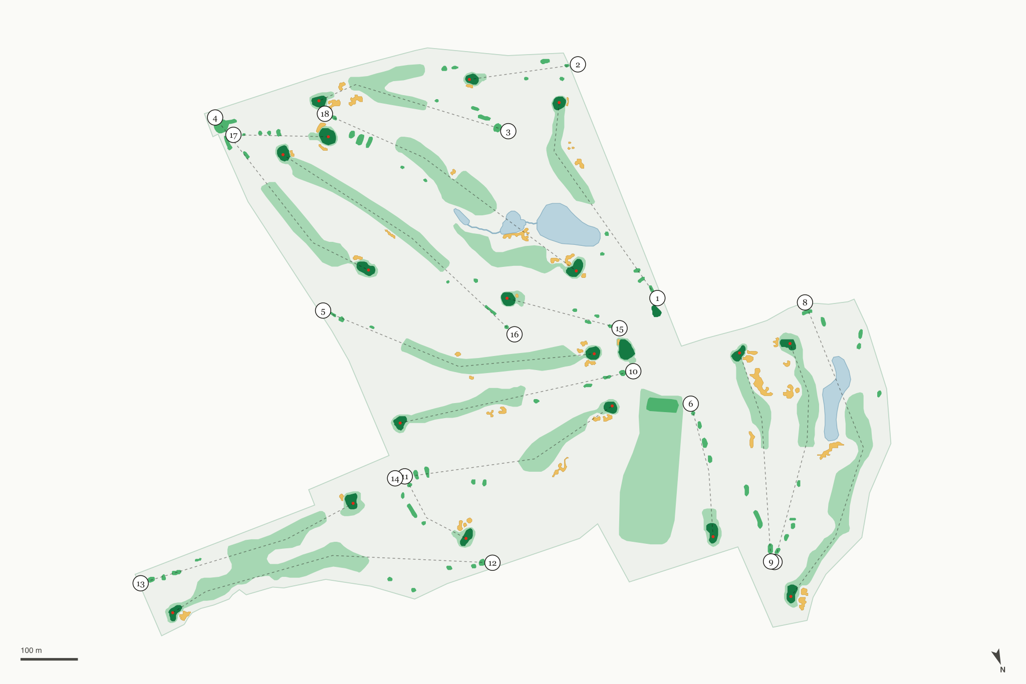 Map of Purple Sage Golf Course