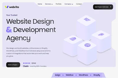 Screenshot of the WebRito homepage