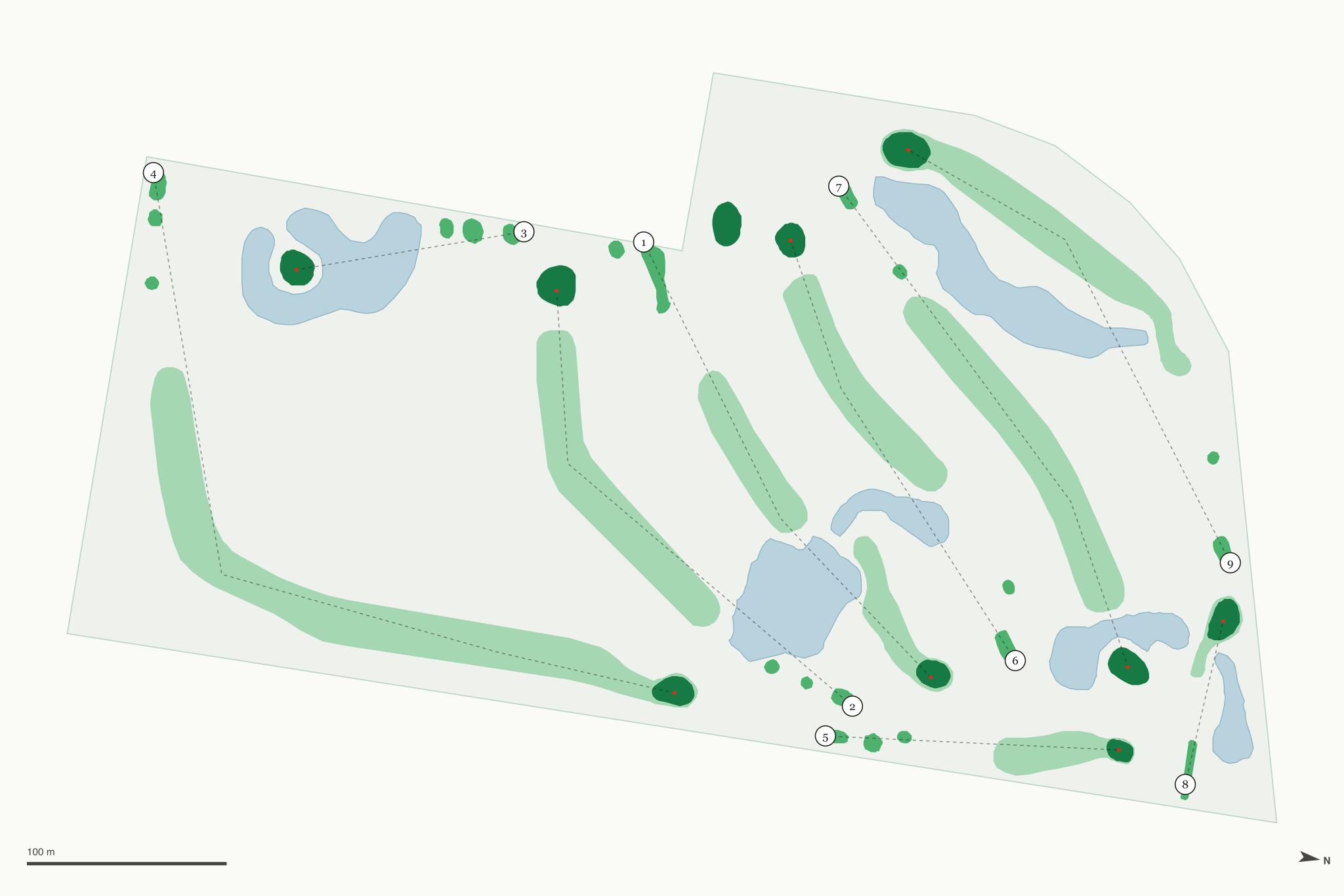 Map of Craig Woods Golf Club