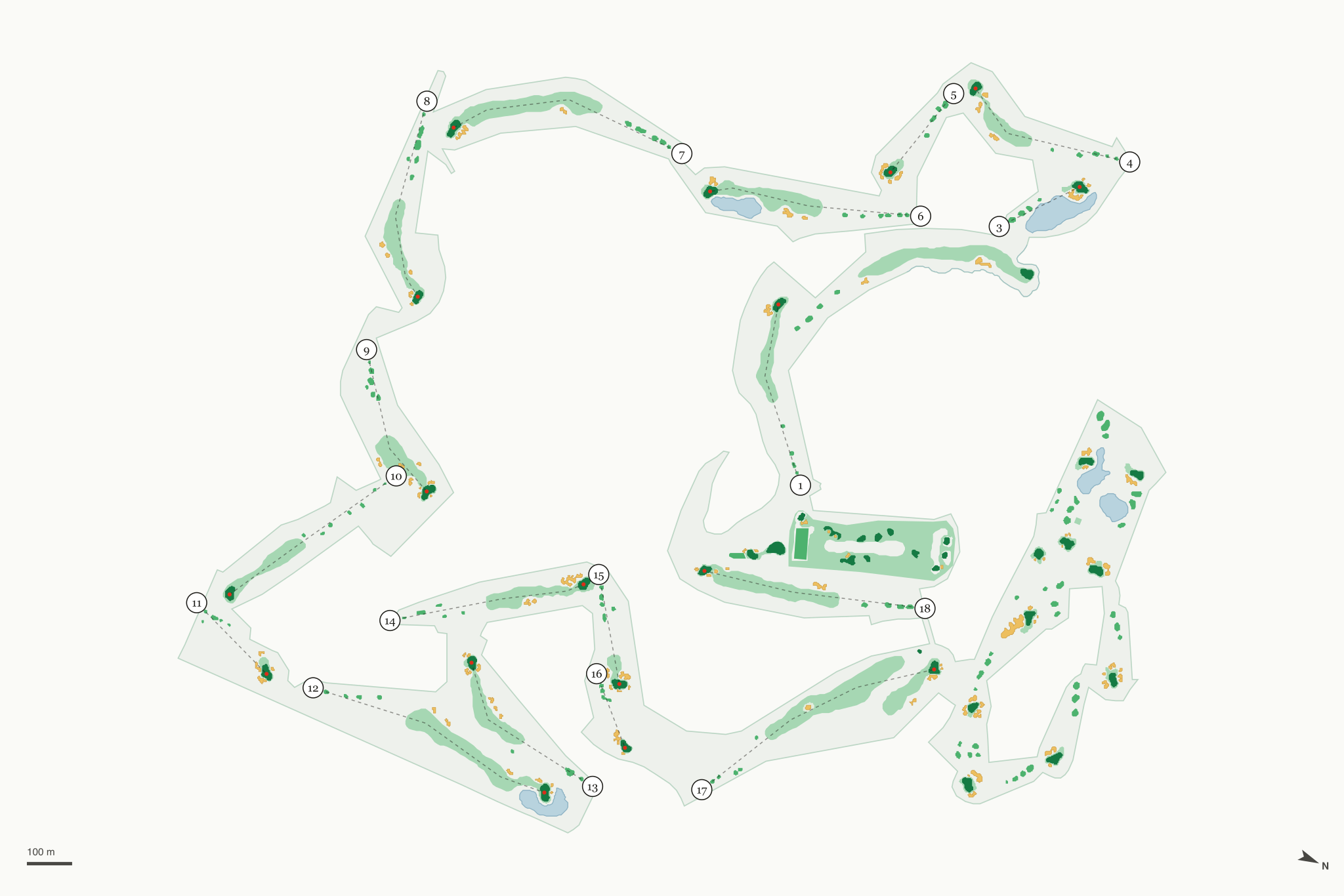 Map of Lahontan Golf Club