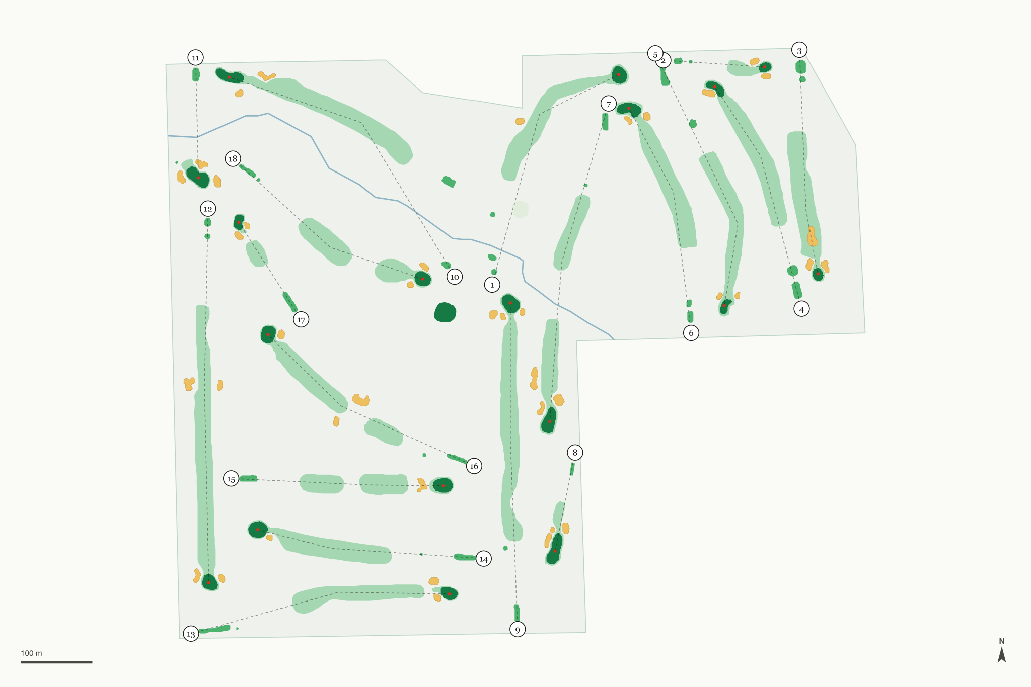 Map of Olde Mill Golf Club