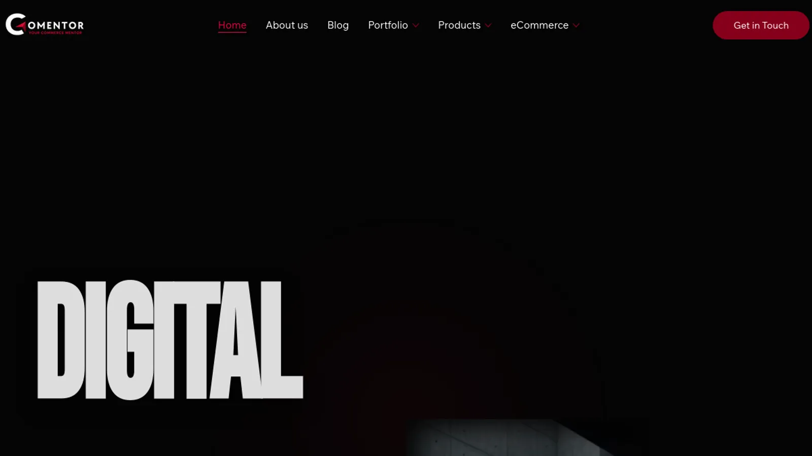 Screenshot of the Comentor Digital Consulting LLP Kerala & United Arab Emirates homepage