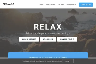 Screenshot of the Flewid Incorporated homepage