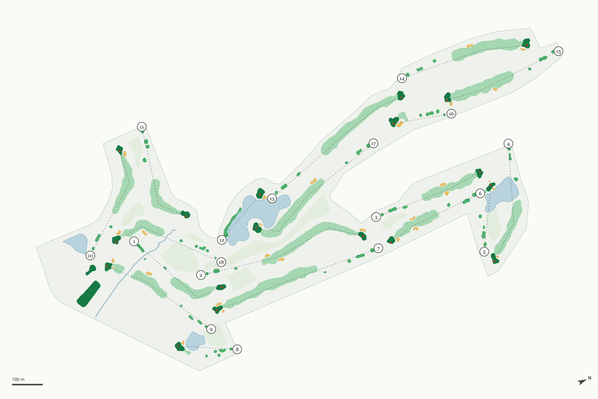 Map of Tanglewood Golf Course