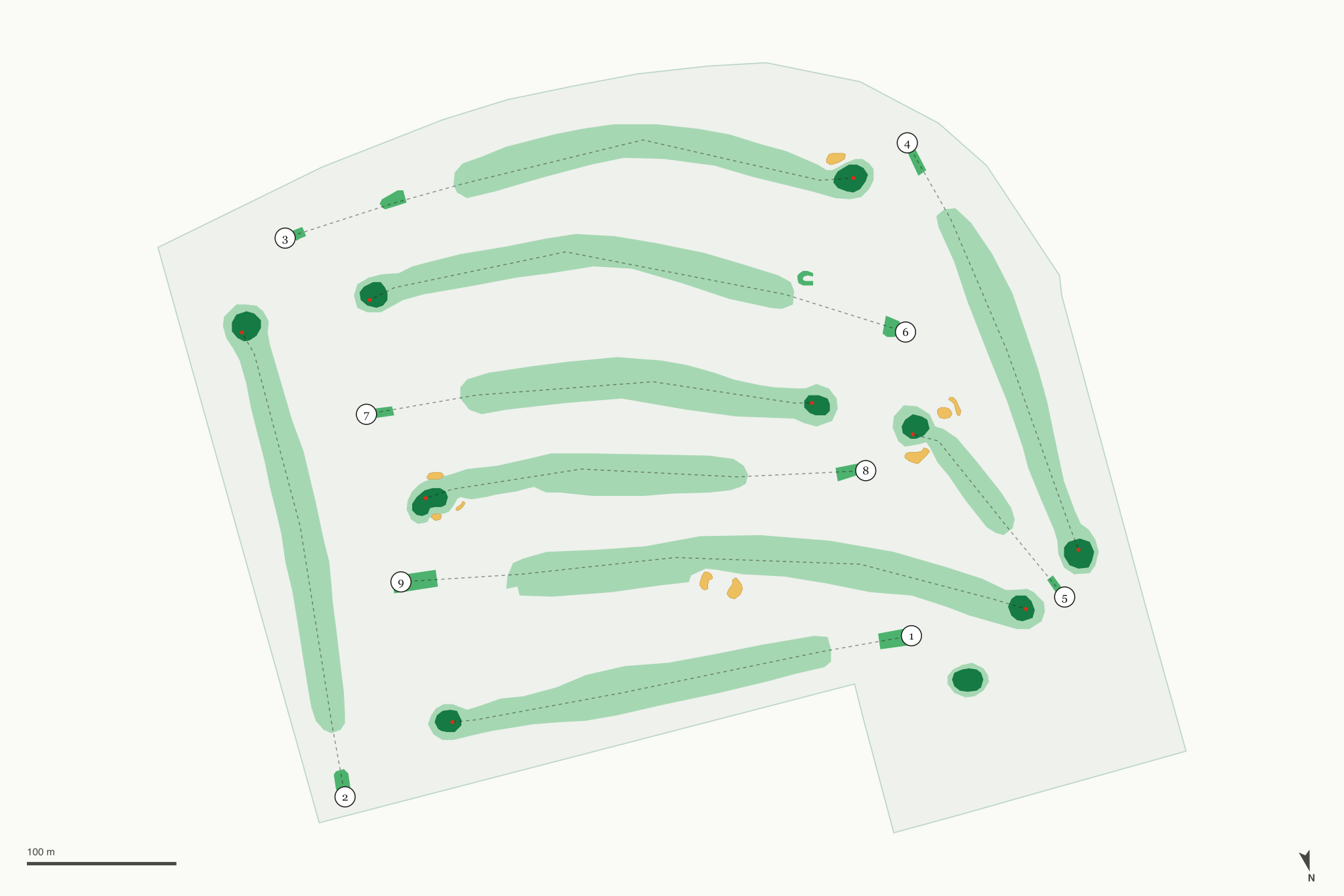 Map of Hendricks Golf Club