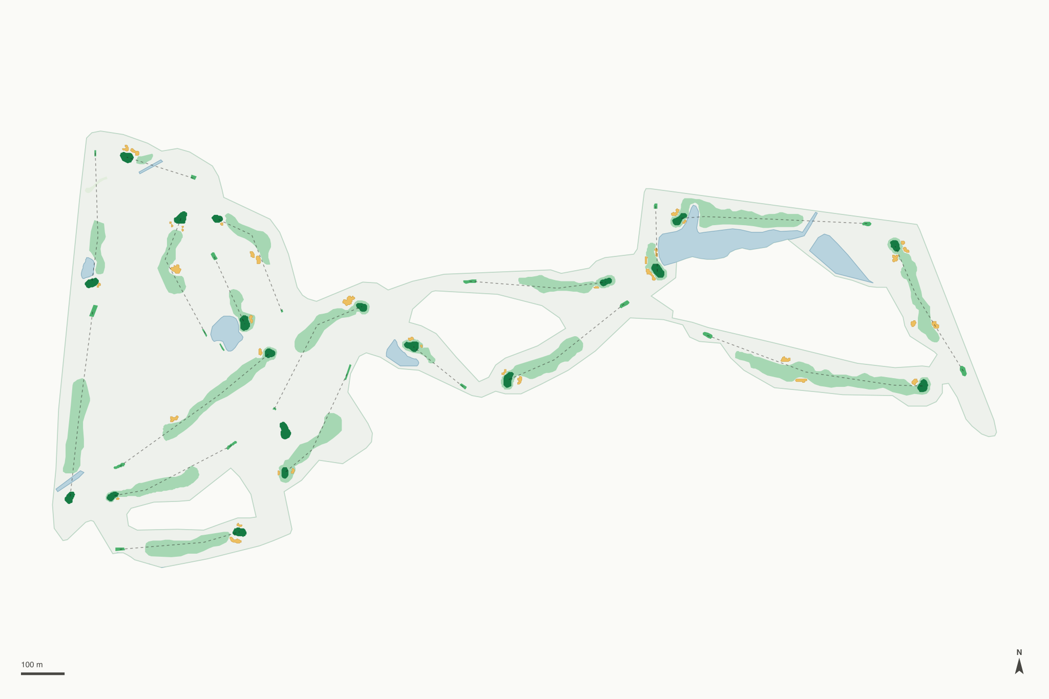 Map of Bent Creek Golf Course