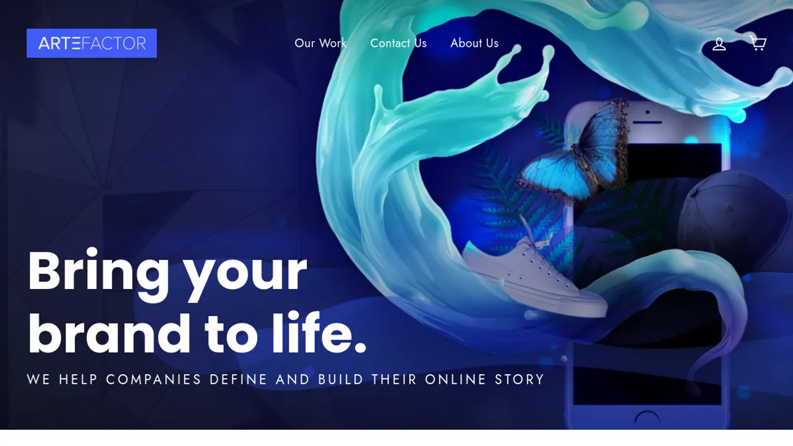 Screenshot of the ArteFactor | B2B Wholesale | Migration | Agentic Commerce for Legacy Platforms | Point of Sale | Custom Apps homepage