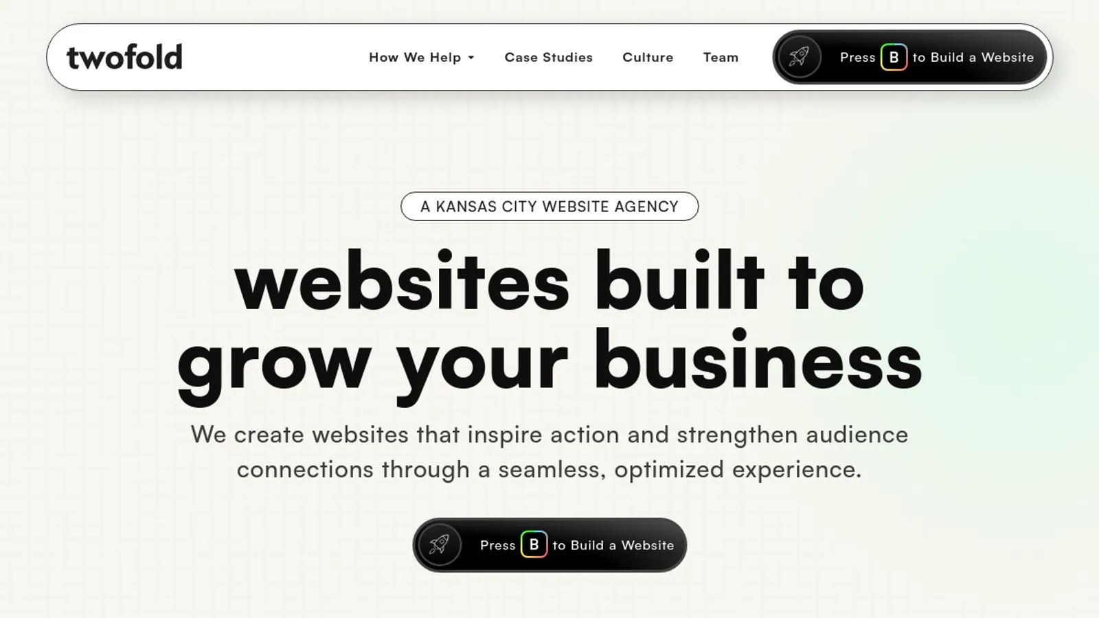 Screenshot of the Twofold Media LLC homepage
