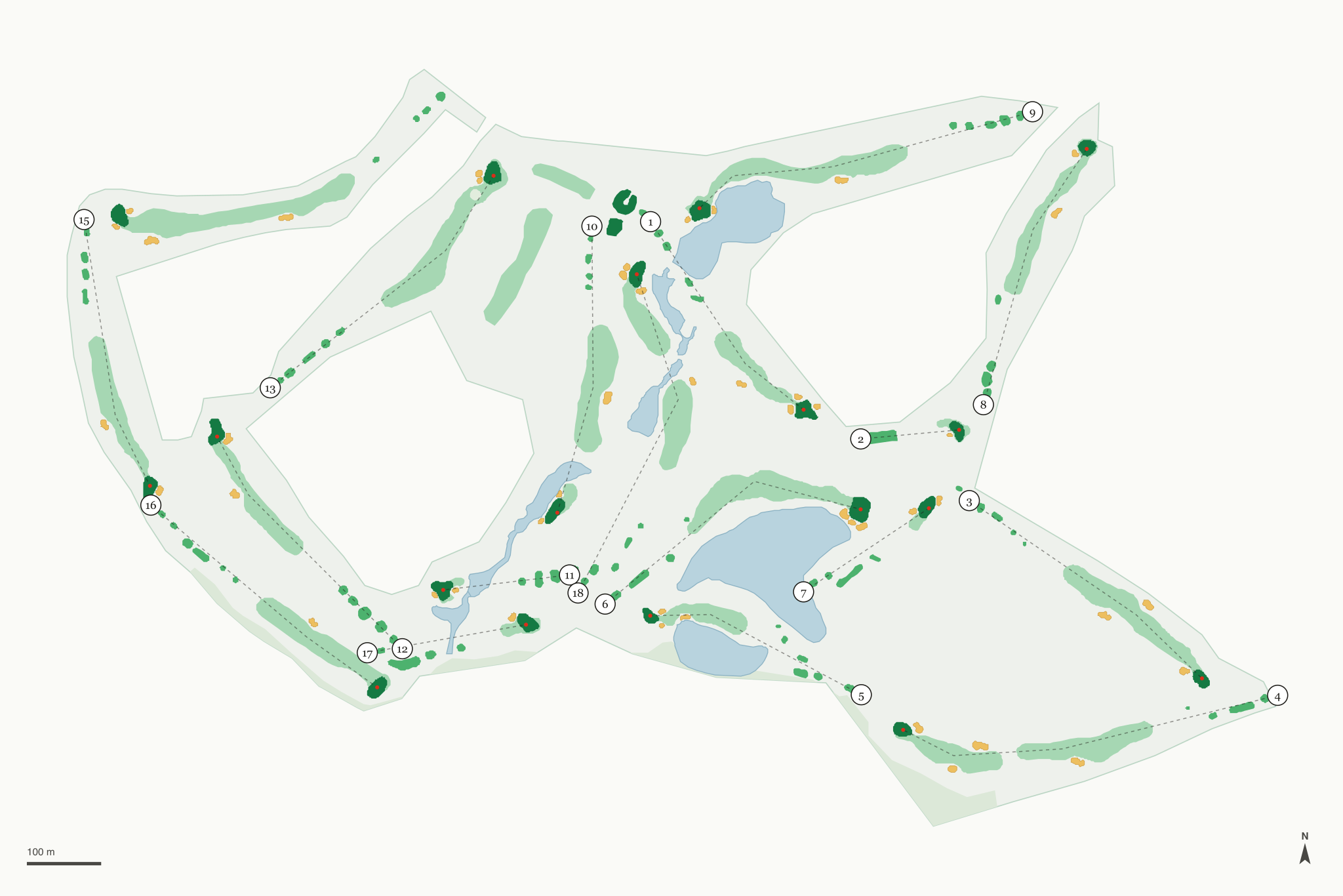 Map of Horseshoe Bend Country Club