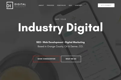 Screenshot of the Digital Industry homepage