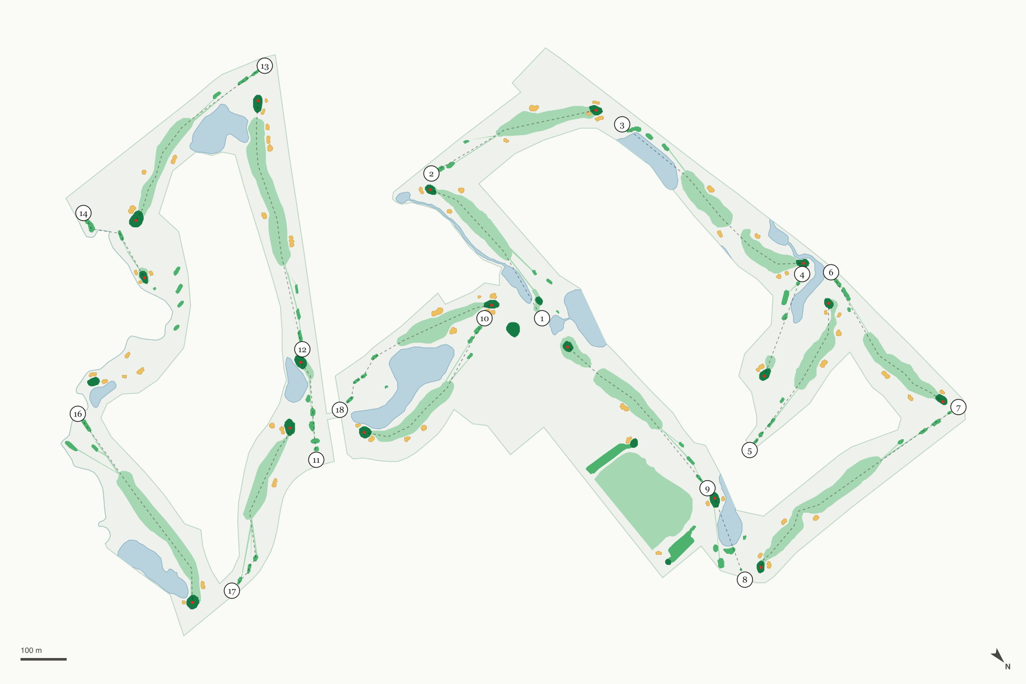 Map of Lakes Golf & Country Club