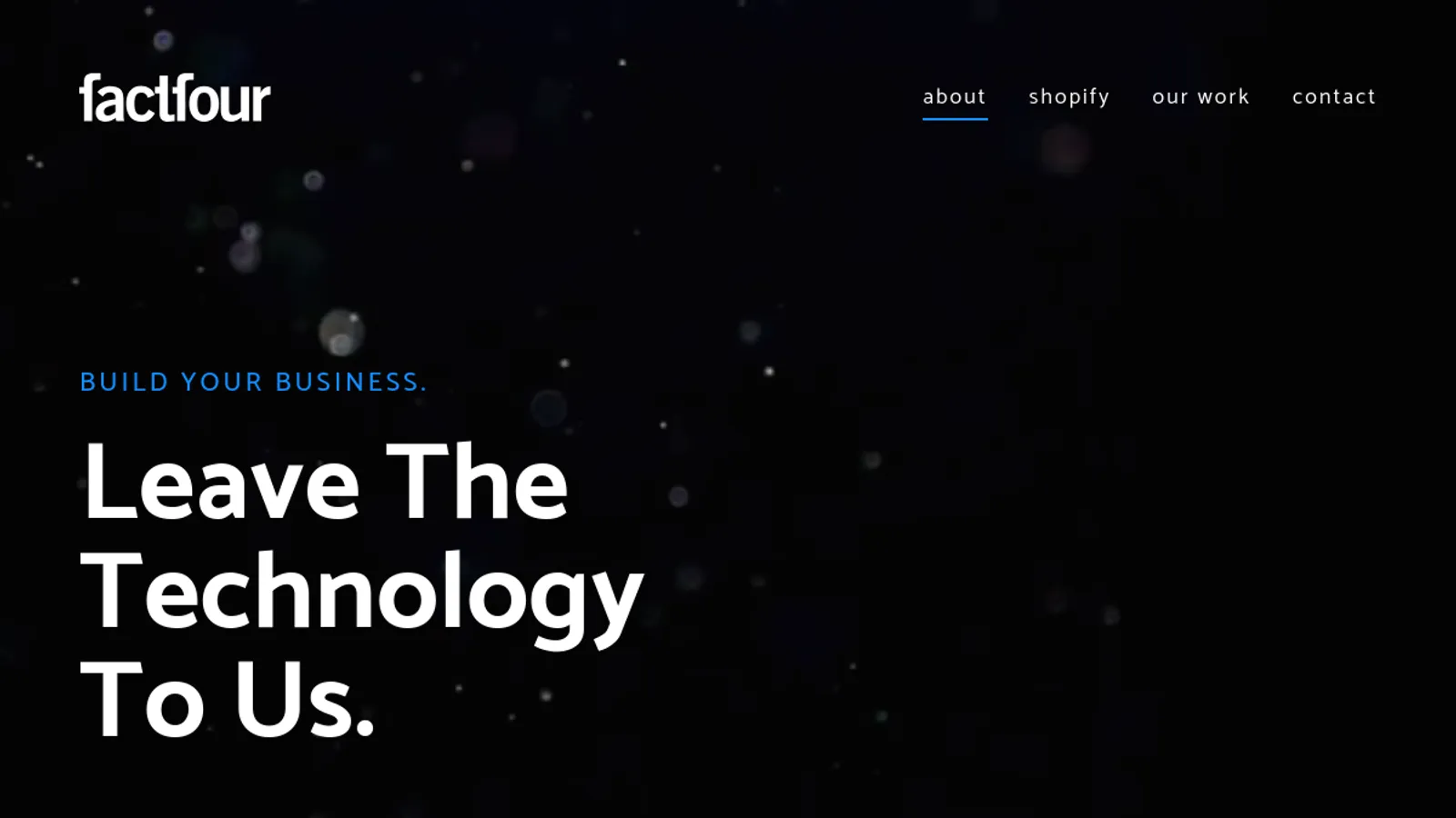 Screenshot of the factfour homepage