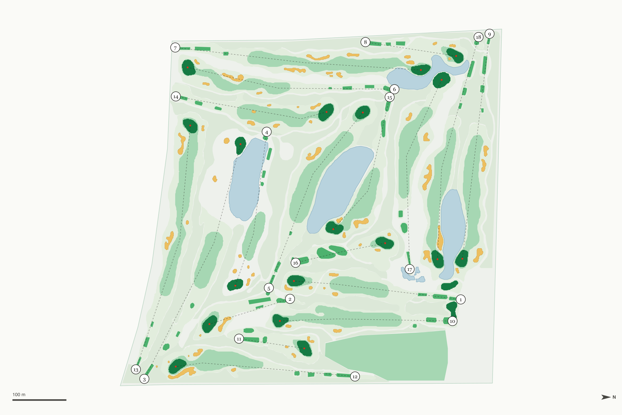 Map of Desert Pines Golf Club