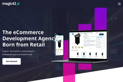 Screenshot of the magic42 homepage
