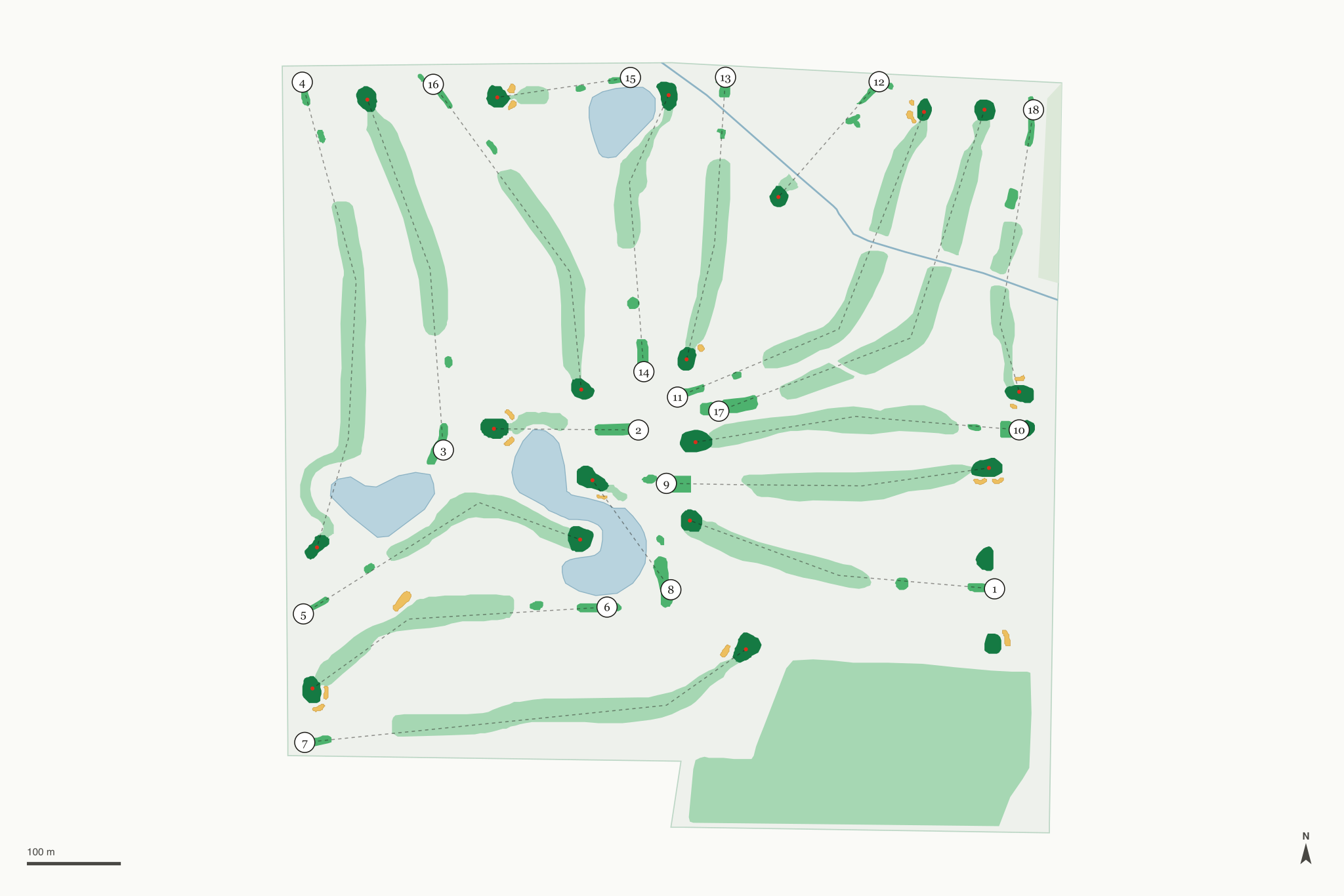 Map of Sycamore Springs Golf Course