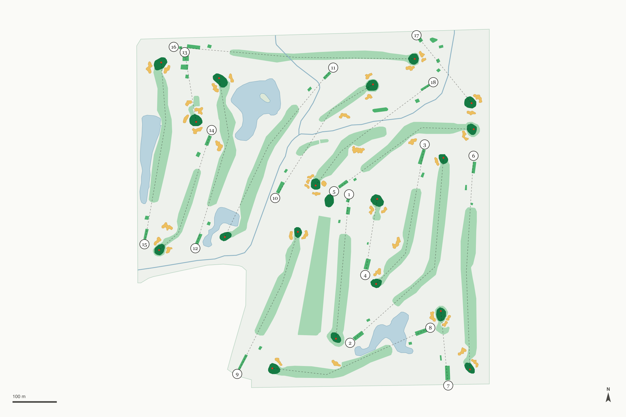 Map of Brookhill Golf Course