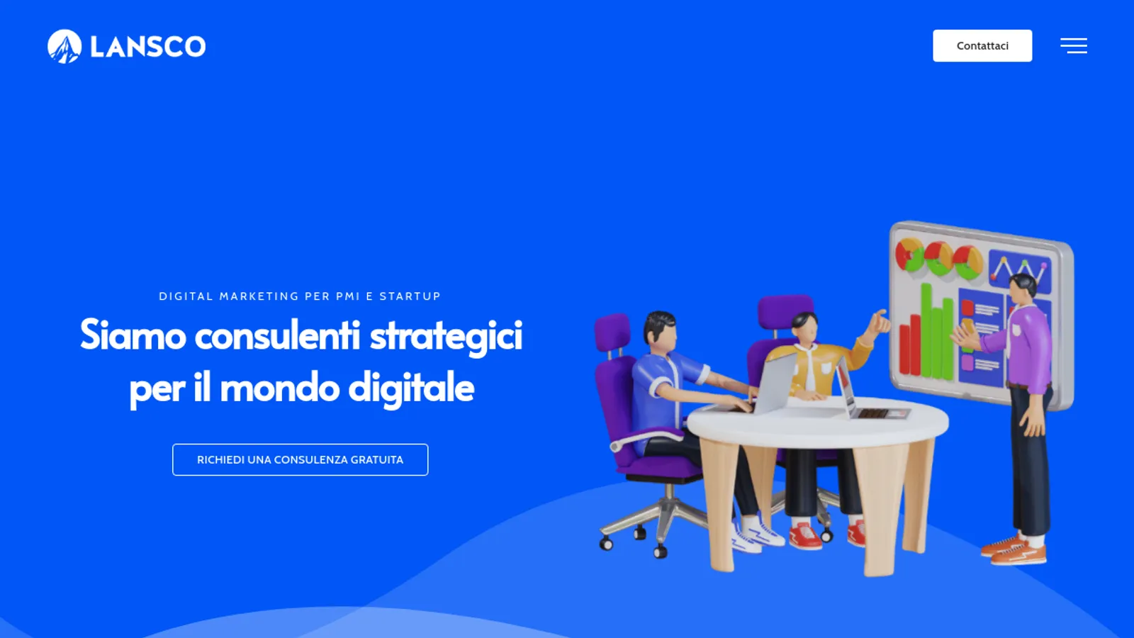 Screenshot of the LANSCO Agency homepage