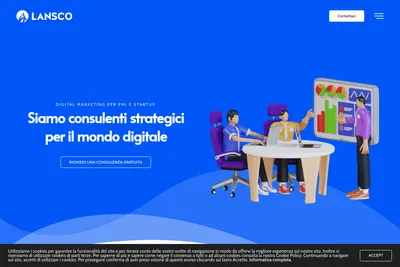Screenshot of the LANSCO Agency homepage