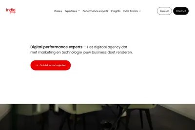 Screenshot of the Indie Group homepage