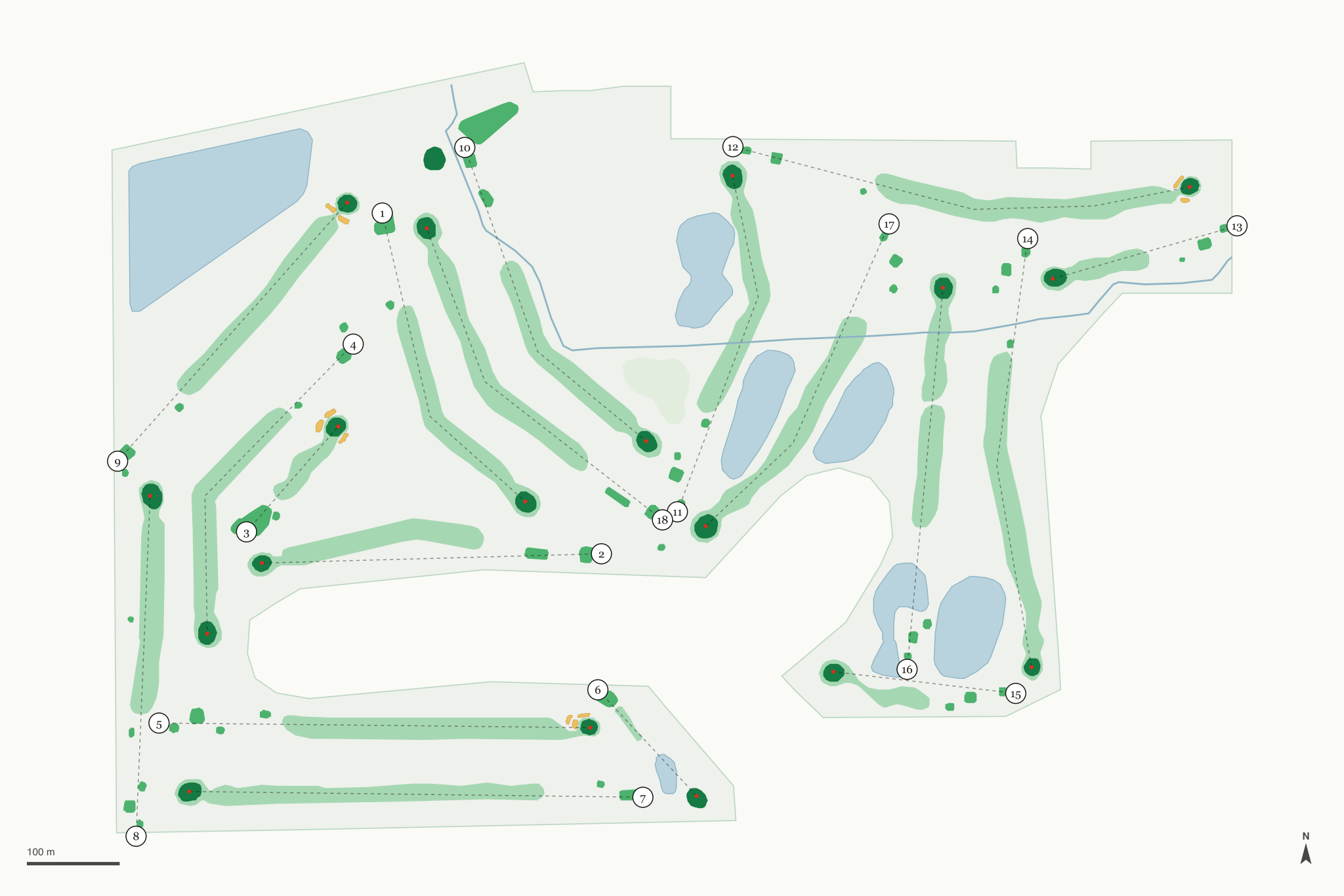 Map of Ironwood Golf Course