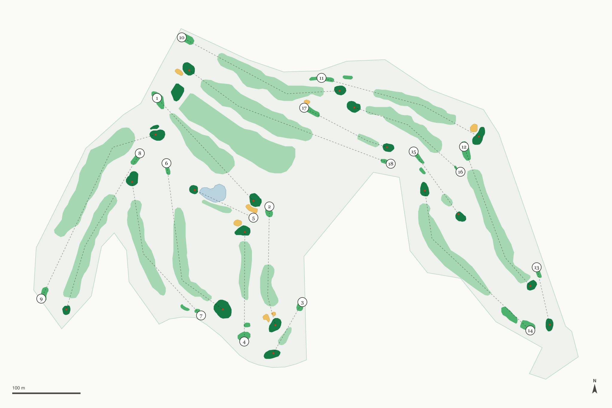 Map of Tahoe Paradise Golf Course