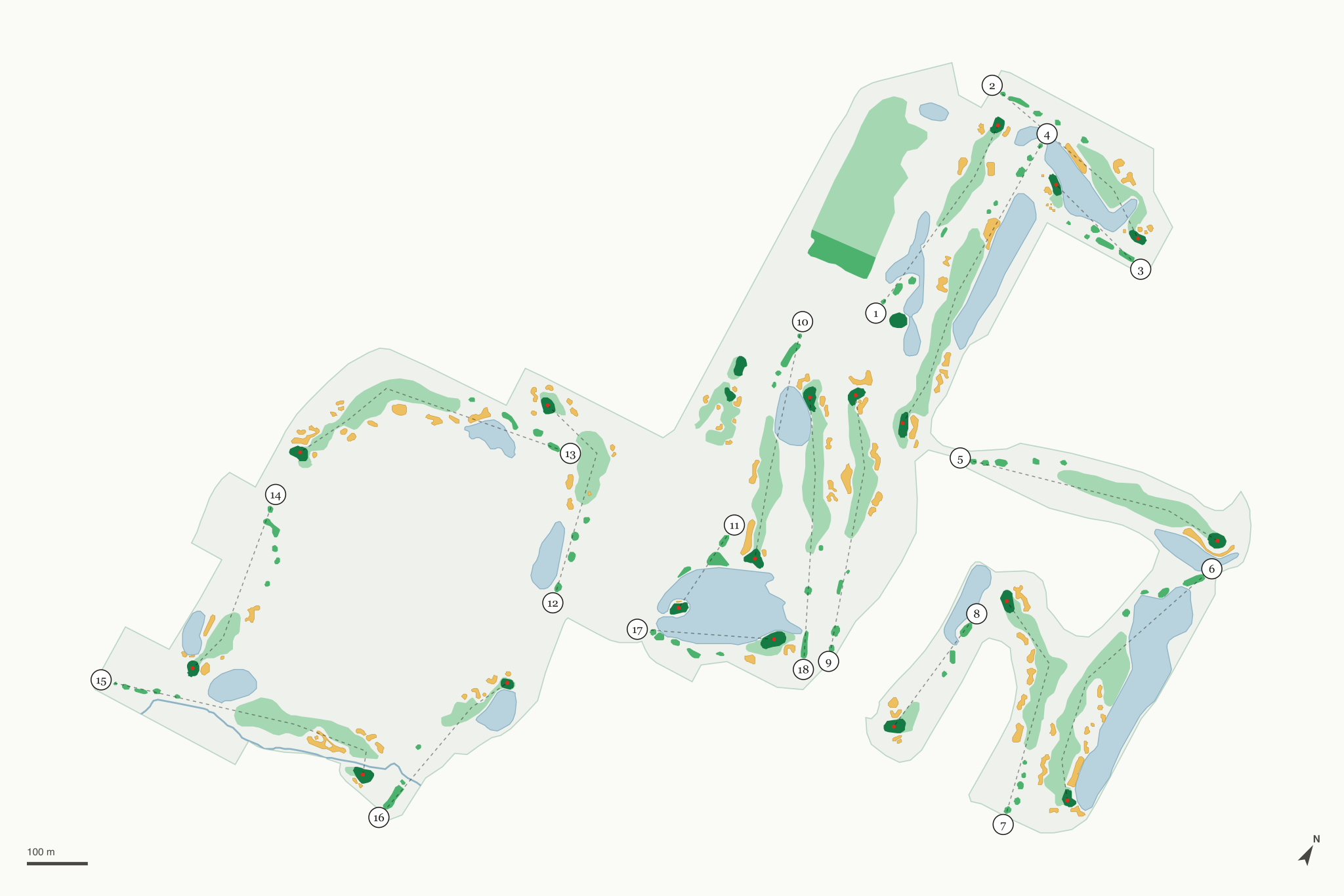 Map of Ruffled Feathers Golf Club