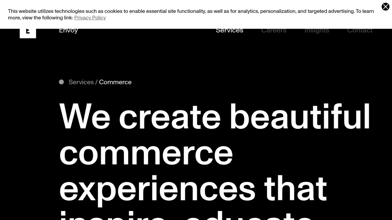 Screenshot of the Envoy Group, LLC homepage