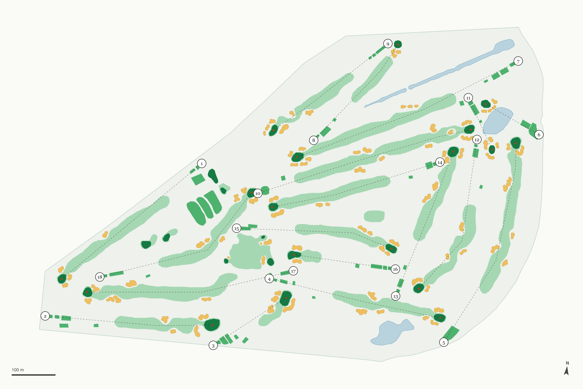 Map of Glen Oak Country Club