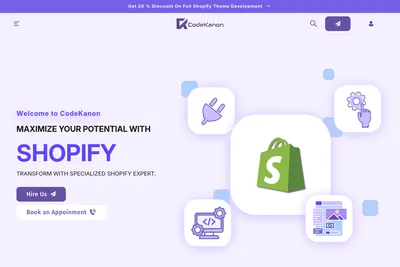 Screenshot of the Codekanon - Theme And Public App Developer with 10+ years of experience 3000+ Projects homepage