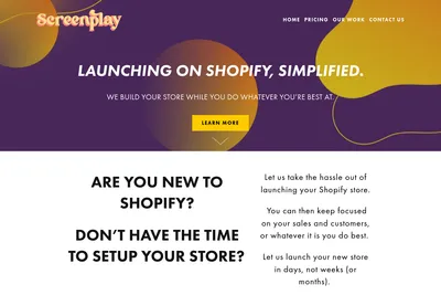 Screenshot of the Screenplay Ecommerce homepage