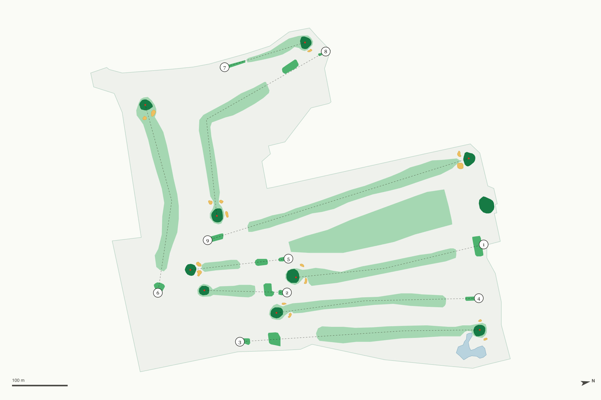 Map of University of Montana Golf Course