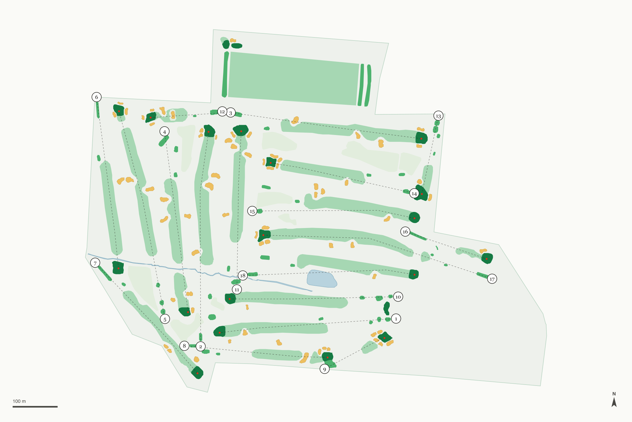 Map of Springfield Country Club